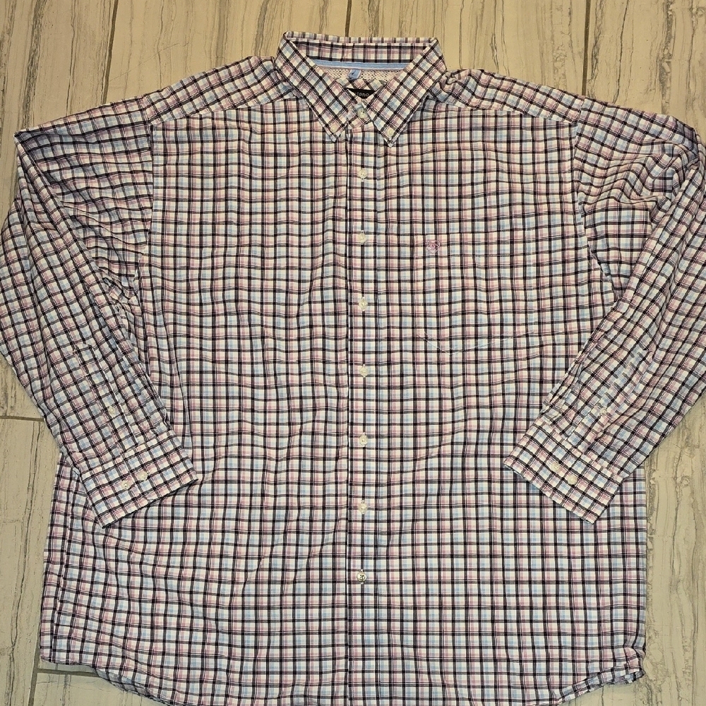 Ariat Men's Plaid Shirt - Blue, Red, and White